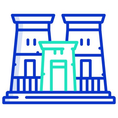 Tapınak. Web simgesi basit illüstrasyon