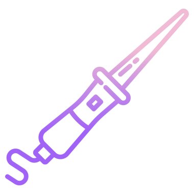 Şırınga vektör simgesi. biçim iki renkli düz sembol, mavi ve beyaz renkler, yuvarlak açılar, açık yeşil