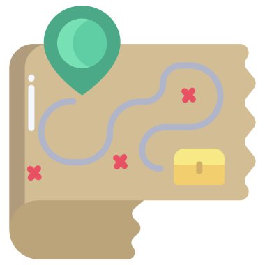 Haritanın vektör illüstrasyonu