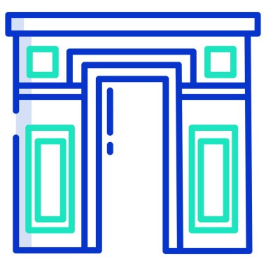 Güneşin Kapısı basit simgesi, vektör illüstrasyonu