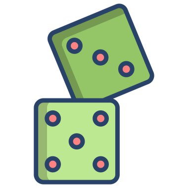 zar. Web simgesi basit illüstrasyon 