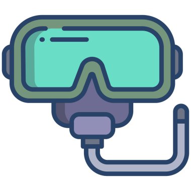 Beyaz arkaplanda basit bir şnorkel simgesi