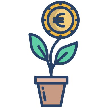 Bitki. Web simgesi basit tasarım