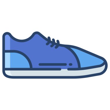 Beyaz arkaplanda basit vektör Sneaker simgesi