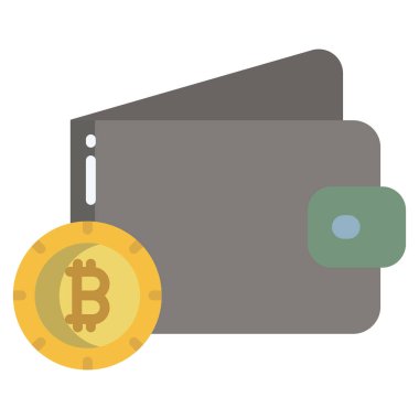 cüzdan web simgesi, vektör illüstrasyonu 