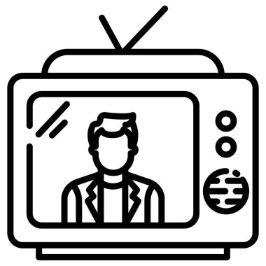 Basit vektör simgesi, TV illüstrasyonu