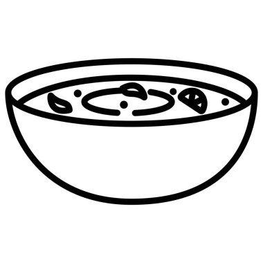 Basit Sopa De Lima vektörü, beyaz arkaplanda limon çorbası simgesi