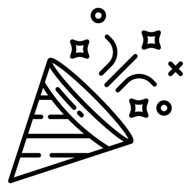 Konfeti vektör illüstrasyonu, simge ögesi arkaplanı