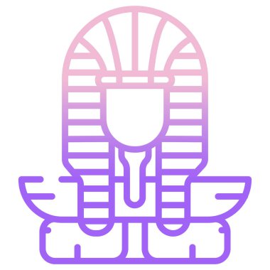 Mısır baş simgesi vektör illüstrasyonu