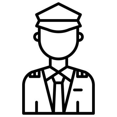 Polis memuru. Basit resimleme