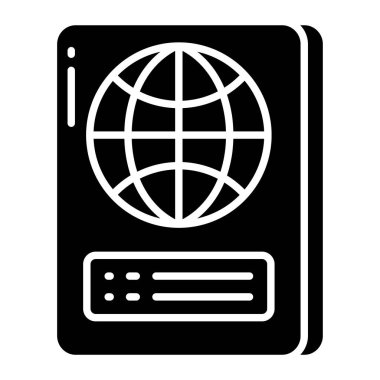 Dünya haritası vektör çizimine sahip pasaport