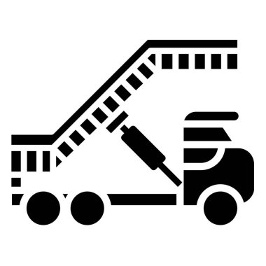 Basit vektör simgesi, hava merdivenlerinin çizimi