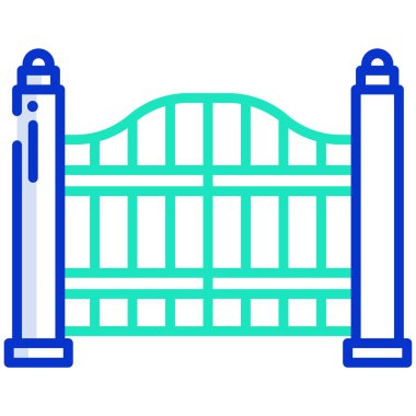 Geçit simgesinin vektör illüstrasyonu