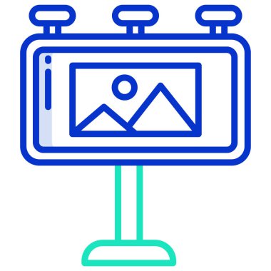 Billboard web simgesi, vektör çizim