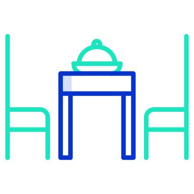 Yemek Masası simge vektör çizim