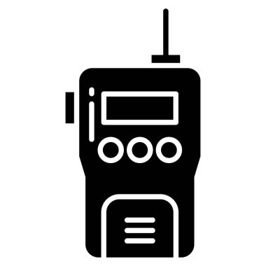 Telsiz talkie basit simgesi, vektör illüstrasyonu