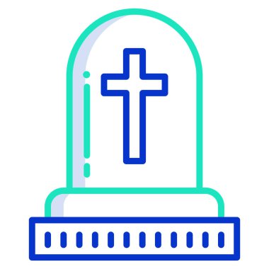 Mezar taşı. Web simgesi basit tasarım