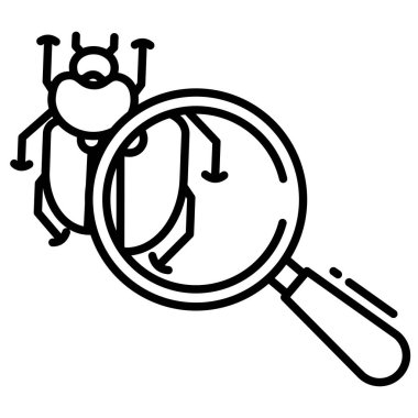 Böcekbilim simgesiyle büyüteç