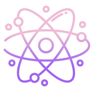 Basit vektör simgesi, atomun çizimi