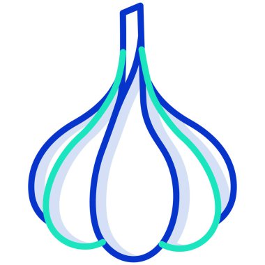 Sarımsak ikonu modayı ve logo, web, uygulama, UI için modern yer tutucu sembolü.