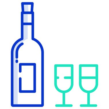 Web için basit bir içecek vektör simgesi çizimi