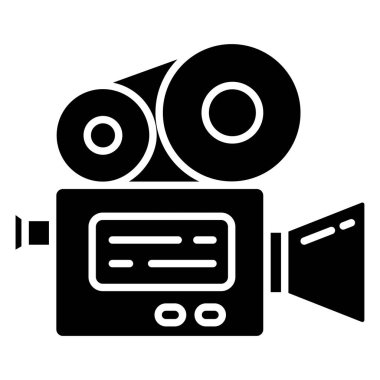 Video kamera ikon vektörü. Basit resimleme