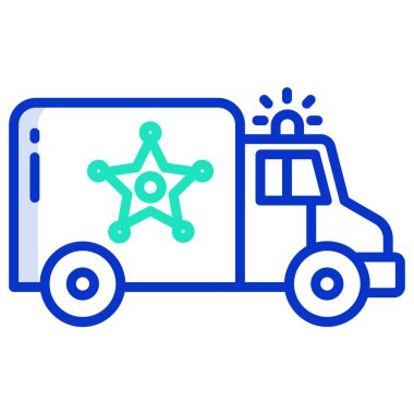 Van basit simgesi, vektör illüstrasyonu