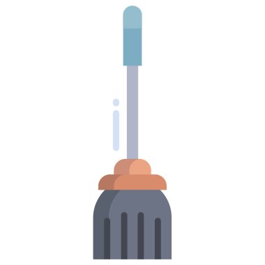 temizlik araçları düz simge, vektör illüstrasyon