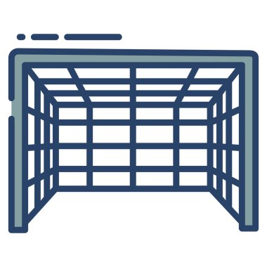 Beyaz arkaplanda basit vektör futbol hedef simgesi