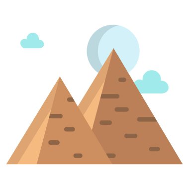 Piramit ağ simgesi, vektör illüstrasyonu