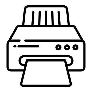 Yazıcı simgesi. Web için tost makinesi vektör simgelerinin özet çizimi