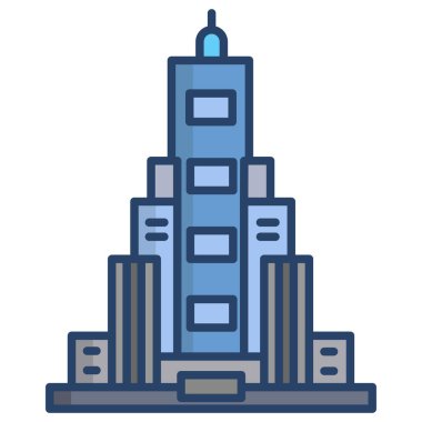 Bina. Web simgesi basit illüstrasyon