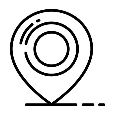 Harita iğne simgesi. ana konum navigasyon vektör çizim sembolü.