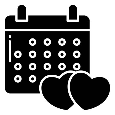 Takvim web simgesi, vektör çizim