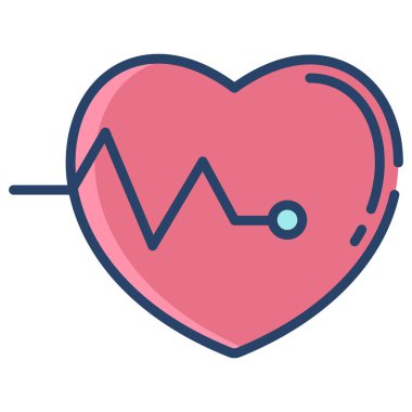 Kalp. Web simgesi basit tasarım