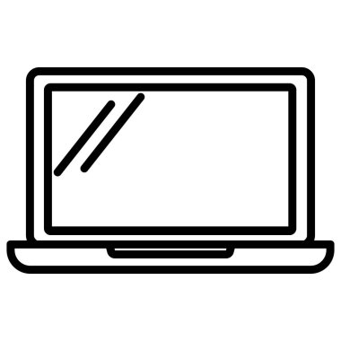 dizüstü bilgisayar simgesi, vektör illüstrasyonu