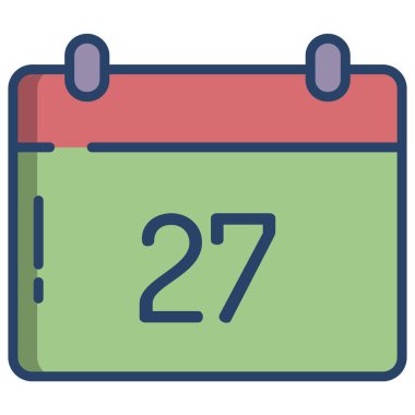 Takvim. Web simgesi basit illüstrasyon