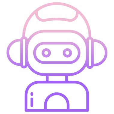 robot ikon vektör illüstrasyonu