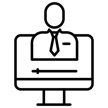 İş adamı. Web simgesi basit illüstrasyon