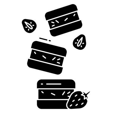 Makarna ikonu. Kahve dükkanının ikon koleksiyonundan ince bir sembol tasarımı. UI ve UX. Web ve mobil için yaratıcı basit simge simgesi.