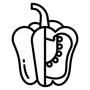 Biber. Web simgesi vektör illüstrasyonu