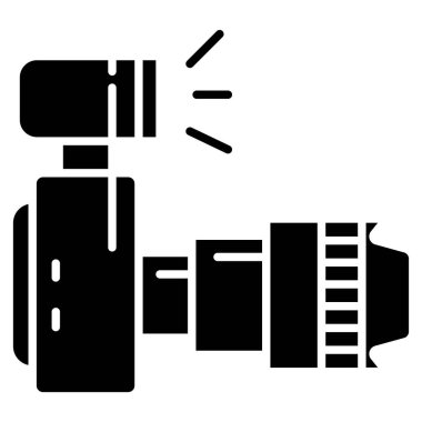 Kamera. Web simgesi basit illüstrasyon  