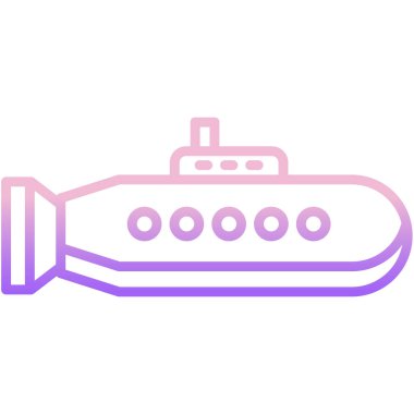 Basit vektör simgesi, Denizaltı illüstrasyonu