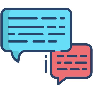 Konuş. Web simgesi basit illüstrasyon 