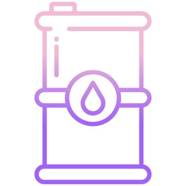 Gaz varili ikon vektörü. İnce çizgi işareti. izole edilmiş sınır sembolü çizimi