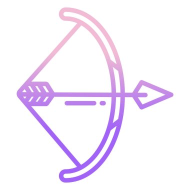 Ok ve yay. Web simgesi basit illüstrasyon