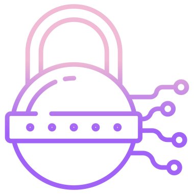 Şifre basit simge, vektör illüstrasyonu