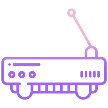 Yönlendirici ağ simgesi, vektör illüstrasyonu