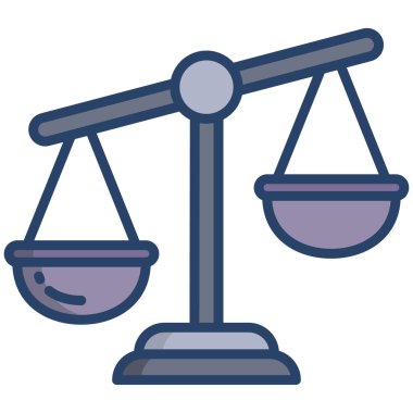 Basit vektör simgesi, denge ölçeklerinin çizimi