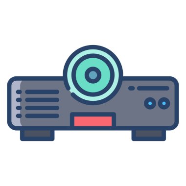 projektör web simgesi, vektör çizim 